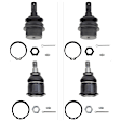 SET-TRWJBJ1171-D Front, Driver and Passenger Side, Upper and Lower Ball Joint
