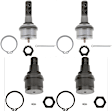 SET-TRWJBJ1173-B Front, Driver and Passenger Side, Upper and Lower Ball Joint