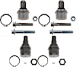 SET-TRWJBJ1173-D Front, Driver and Passenger Side, Upper and Lower Ball Joint