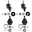 SET-TRWJBJ1207-F Front, Driver and Passenger Side, Upper and Lower Ball Joint