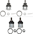 SET-TRWJBJ152-D Front, Driver and Passenger Side, Upper and Lower Ball Joint