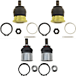 SET-TRWJBJ152-E Front, Driver and Passenger Side, Upper and Lower Ball Joint