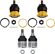 SET-TRWJBJ153-A Front, Driver and Passenger Side, Upper and Lower Ball Joint