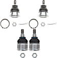 SET-TRWJBJ153-C Front, Driver and Passenger Side, Upper and Lower Ball Joint