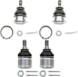 SET-TRWJBJ419-B Front, Driver and Passenger Side, Upper and Lower Ball Joint