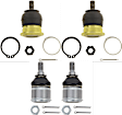 SET-TRWJBJ419-C Front, Driver and Passenger Side, Upper and Lower Ball Joint