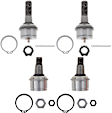 SET-TRWJBJ7010-A Front, Driver and Passenger Side, Upper and Lower Ball Joint