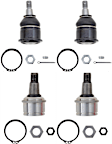 SET-TRWJBJ7010-B Front, Driver and Passenger Side, Upper and Lower Ball Joint