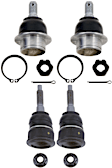SET-TRWJBJ7026-A Front, Driver and Passenger Side, Upper and Lower Ball Joint