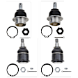 SET-TRWJBJ7026-D Front, Driver and Passenger Side, Upper and Lower Ball Joint