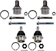 SET-TRWJBJ7026-F Front, Driver and Passenger Side, Upper and Lower Ball Joint