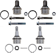 SET-TRWJBJ874-A Front, Driver and Passenger Side, Upper and Lower Ball Joint