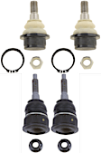 SET-TRWJBJ876-A Front, Driver and Passenger Side, Upper and Lower Ball Joint