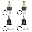 SET-TRWJBJ876-D Front, Driver and Passenger Side, Upper and Lower Ball Joint