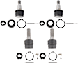 SET-TRWJBJ885-D Front, Driver and Passenger Side, Upper and Lower Ball Joint