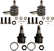 SET-TRWJBJ891-A Front, Driver and Passenger Side, Upper and Lower Ball Joint