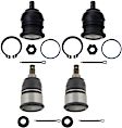 SET-TRWJBJ937-A Front, Driver and Passenger Side, Upper and Lower Ball Joint