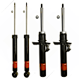 SET-TRWJGT4580S-B Front and Rear, Driver and Passenger Side Shock and Bare Strut