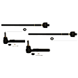 SET-TRWJTE1270-A Front, Driver and Passenger Side, Inner and Outer Tie Rod End