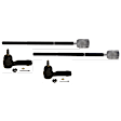 SET-TRWJTE1290-B Front, Driver and Passenger Side, Inner and Outer Tie Rod End