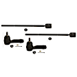 SET-TRWJTE1290-C Front, Driver and Passenger Side, Inner and Outer Tie Rod End