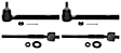 SET-TRWJTE1438 Front, Driver and Passenger Side, Inner and Outer Tie Rod End