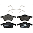 SET-TRWTRM0783-C Front and Rear Semi-metallic Brake Pad Set