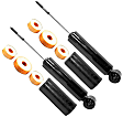 SET-TS39028-2 Rear, Driver and Passenger Side Shock Absorbers, For Models without Automatic Leveling System, with Bushing(s)