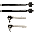 Front, Driver and Passenger Side, Inner and Outer Tie Rod End