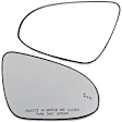 Driver and Passenger Side Mirror Glass, Heated, Driver Side - No Blind Spot Feature; Passenger Side - With Blind Spot Detection in Glass