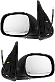 Crew Cab Pickup Driver and Passenger Side Mirror, Power Adjust, Heated, Manual Folding, Chrome, No Signal Light, No Memory, No Puddle Light, No Auto-Dimming, No Blind Spot Feature