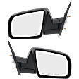 2015 Toyota Tundra TRD Pro - Driver and Passenger Side Mirror, Without Lane Change Assist, With Cold Climate Specification, Power Adjust, Heated, Textured Black, Manual Folding, No Signal Light, No Blind Spot Feature, No Memory, No Puddle Light, No Auto-Dimming