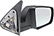 2015 Toyota Tundra TRD Pro - Driver and Passenger Side Mirror, Without Lane Change Assist, With Cold Climate Specification, Power Adjust, Heated, Textured Black, Manual Folding, No Signal Light, No Blind Spot Feature, No Memory, No Puddle Light, No Auto-Dimming