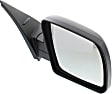 2015 Toyota Tundra TRD Pro - Driver and Passenger Side Mirror, Without Lane Change Assist, With Cold Climate Specification, Power Adjust, Heated, Textured Black, Manual Folding, No Signal Light, No Blind Spot Feature, No Memory, No Puddle Light, No Auto-Dimming