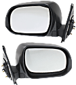 Driver and Passenger Side Mirrors, Manual Adjust, Manual Folding, Non-Heated, Textured Black, No Signal Light, No Memory, No Puddle Light, No Auto-Dimming