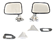 1987-1988 Toyota Pickup - Driver and Passenger Side Mirrors, Manual Adjust, Manual Folding, Non-Heated, Chrome, No Signal Light, No Memory, No Puddle Light, No Auto-Dimming, No Blind Spot Feature