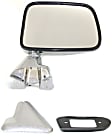 1987-1988 Toyota Pickup - Driver and Passenger Side Mirrors, Manual Adjust, Manual Folding, Non-Heated, Chrome, No Signal Light, No Memory, No Puddle Light, No Auto-Dimming, No Blind Spot Feature