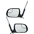 Driver and Passenger Side Mirror, Power Adjust, Non-Heated, Manual Folding, Textured Black, No Signal Light, No Memory, No Puddle Light, No Auto-Dim, With Blind Spot Glass