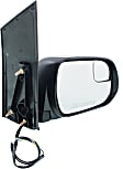 Driver and Passenger Side Mirror, Power Adjust, Non-Heated, Manual Folding, Textured Black, No Signal Light, No Memory, No Puddle Light, No Auto-Dim, With Blind Spot Glass