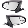 Driver and Passenger Side Mirrors, Power Adjust, Manual Folding, Heated, Paintable, In-housing Signal Light, With memory, With Puddle Light, No Auto-Dimming, With Blind Spot Glass