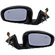 Driver and Passenger Side Mirrors, Power Adjust, Manual Folding, Heated, Paintable, In-housing Signal Light, With memory, No Puddle Light, No Auto-Dimming, No Blind Spot Feature