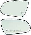 Driver and Passenger Side Mirror Glass, Heated, No Blind Spot Feature, Backing Plate Included