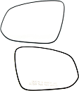 Driver and Passenger Side Mirror Glass, Non-Heated, No Blind Spot Feature, With backing plate, North America Built Vehicle, Includes (2) Mirror Glasses