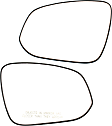 Driver and Passenger Side Mirror Glass, Heated, No Blind Spot Feature, With backing plate, North America Built Vehicle, Includes (2) Mirror Glasses