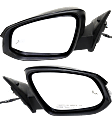 Driver and Passenger Side Mirrors, Power Adjust, Manual Folding, Heated, Paintable, In-housing Signal Light, With memory, With Puddle Light, No Auto-Dimming, With Blind Spot Detection in Glass