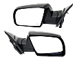2014-2021 Toyota Tundra - Driver and Passenger Side Mirror, Power Adjust, Heated, Manual Folding, Textured Black, No Signal Light, No Memory, No Puddle Light, No Auto-Dimming, With Blind Spot Detection in Glass