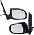 Driver and Passenger Side Mirror, Power Adjust, Heated, Manual Folding, Paintable, No Signal Light, Without Memory, With Puddle Light, No Auto-Dimming, No Blind Spot Feature