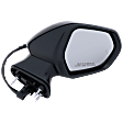 Driver and Passenger Side Mirror, Power Adjust, Heated, Manual Folding, Paintable, In-housing Signal Light, No Memory, No Puddle Light, No Auto-Dim, With Blind Spot Detection in Glass