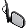 Driver and Passenger Side Mirror, Power Adjust, Heated, Manual Folding, Paintable, In-housing Signal Light, With Memory, With Puddle Light, No Auto-Dim, With Blind Spot Detection in Glass