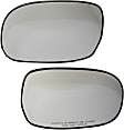 Driver and Passenger Side Mirror Glass, Non-Heated, Non-Towing, With backing plate, Includes (2) Mirror Glasses
